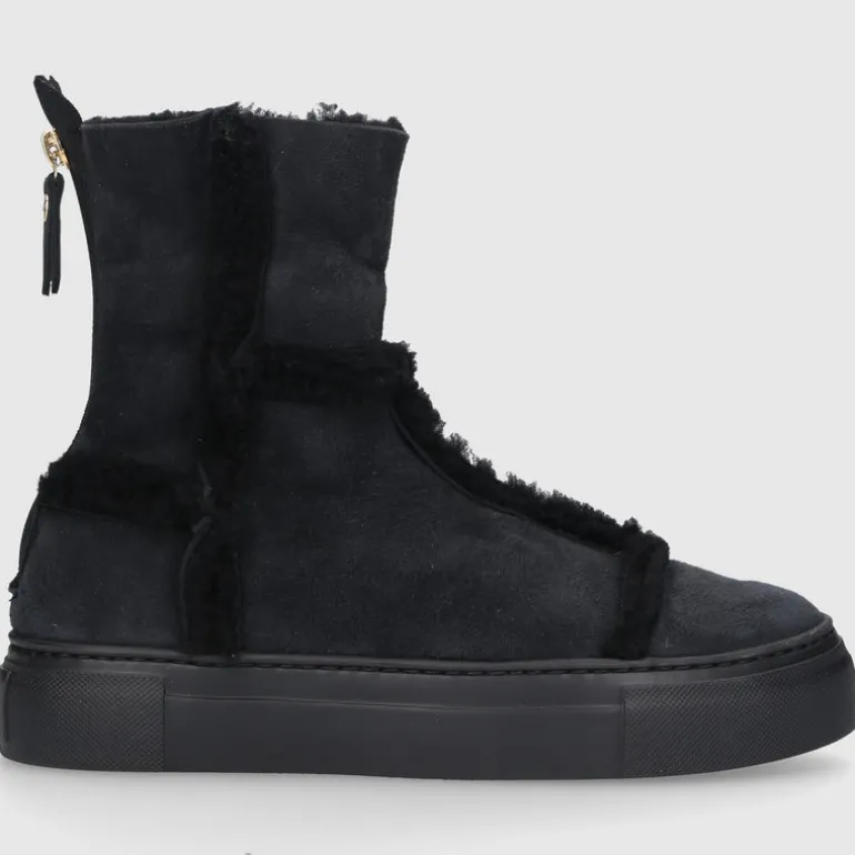 AGL Attilio Giusti Leombruni Damen Stiefeletten D925569 Veloursleder schwarz