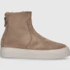 AGL Attilio Giusti Leombruni Damen Stiefeletten D925510 Veloursleder taupe