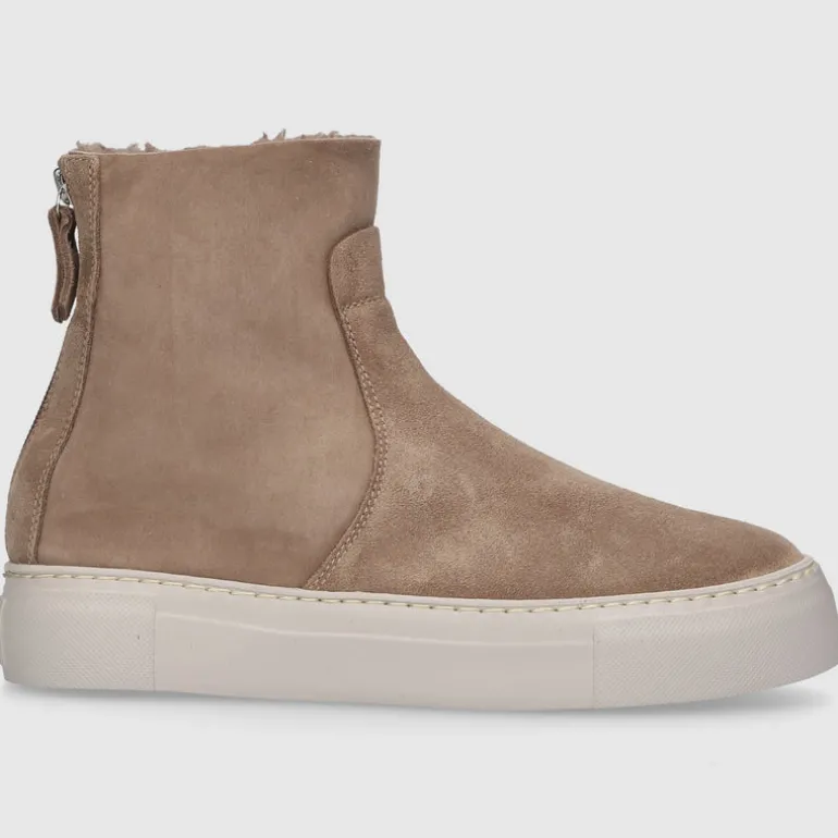 AGL Attilio Giusti Leombruni Damen Stiefeletten D925510 Veloursleder taupe