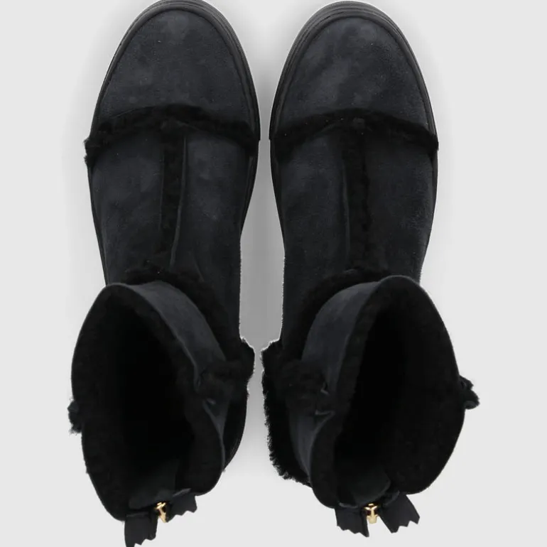 AGL Attilio Giusti Leombruni Damen Stiefeletten D925569 Veloursleder schwarz