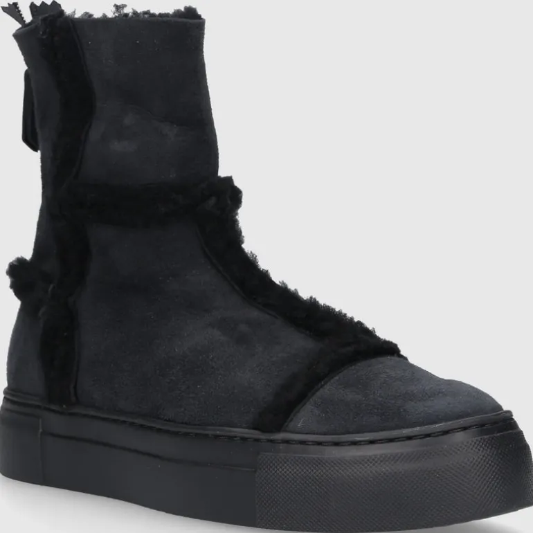 AGL Attilio Giusti Leombruni Damen Stiefeletten D925569 Veloursleder schwarz