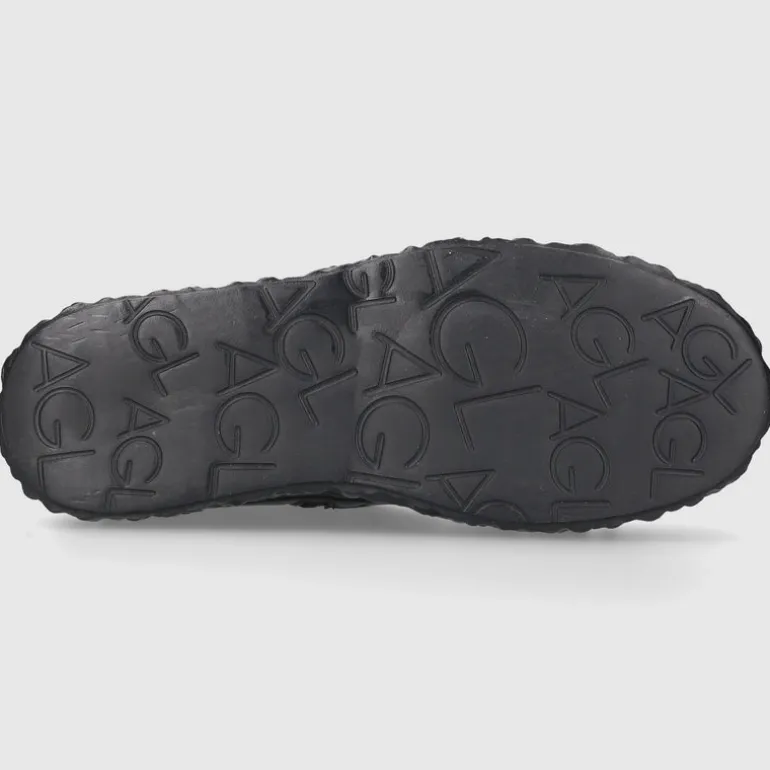 AGL Attilio Giusti Leombruni Damen Plateaustiefeletten D776507 Kalbsleder schwarz