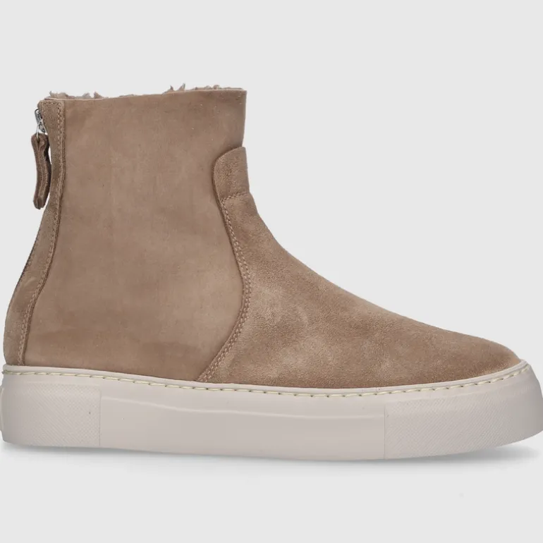 AGL Attilio Giusti Leombruni Damen Stiefeletten D925510 Veloursleder taupe