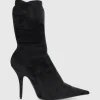 Balenciaga Damen Stiefeletten KNIFE Samt