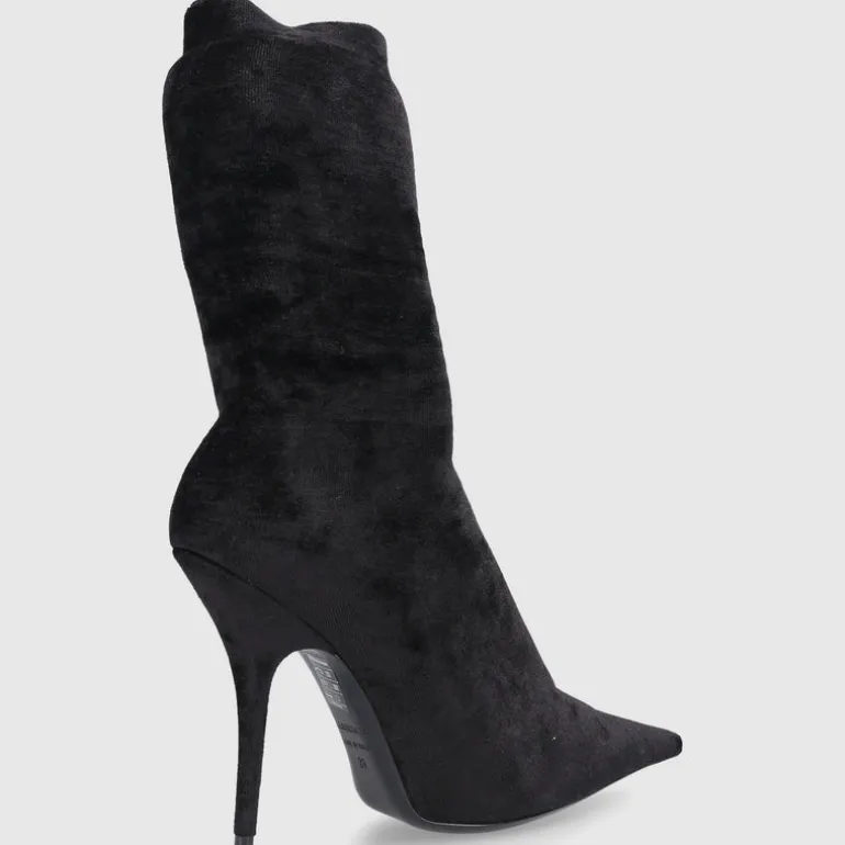 Balenciaga Damen Stiefeletten KNIFE Samt