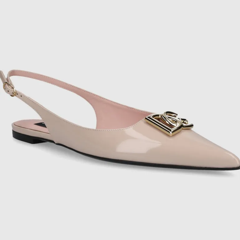 Dolce & Gabbana Damen Sling-Ballerinas LOLLO Lackleder