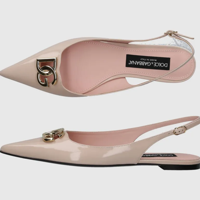 Dolce & Gabbana Damen Sling-Ballerinas LOLLO Lackleder