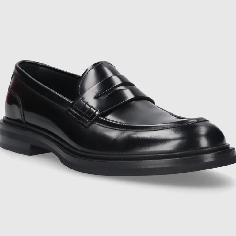 Dolce & Gabbana Herren Loafer MONOGRAMM Kalbsleder schwarz
