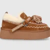 Elena Iachi Damen Eskimo Boot MI-02 Veloursleder braun
