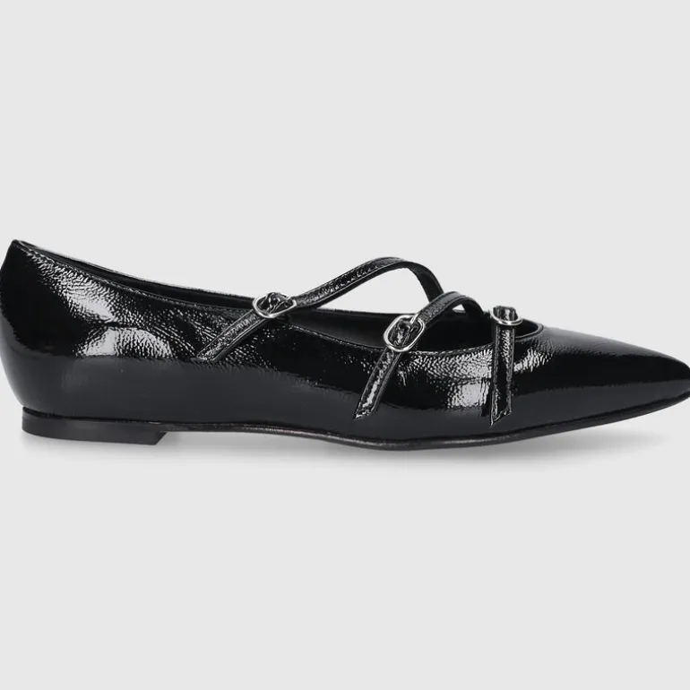 EN AVANT Damen Ballerinas BL2403 Nappalackleder schwarz
