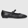 EN AVANT Damen Ballerinas BL2406 Kalbsleder schwarz