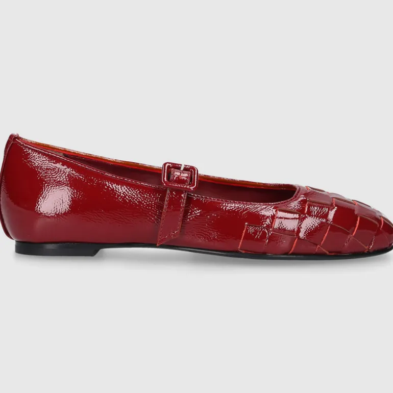EN AVANT Damen Ballerinas BL2406 Nappalackleder rot