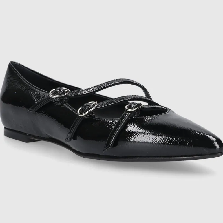 EN AVANT Damen Ballerinas BL2403 Nappalackleder schwarz