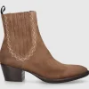 EN AVANT Damen Chelsea Boots 702-22 Veloursleder braun