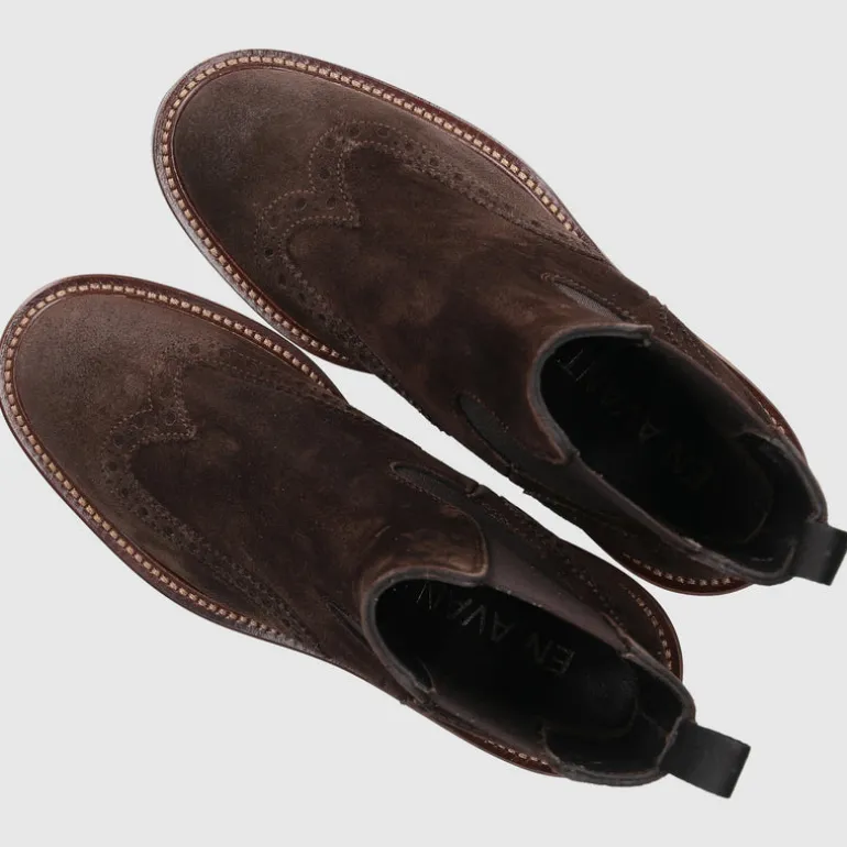 EN AVANT Damen Chelsea Boots 446-24 Veloursleder