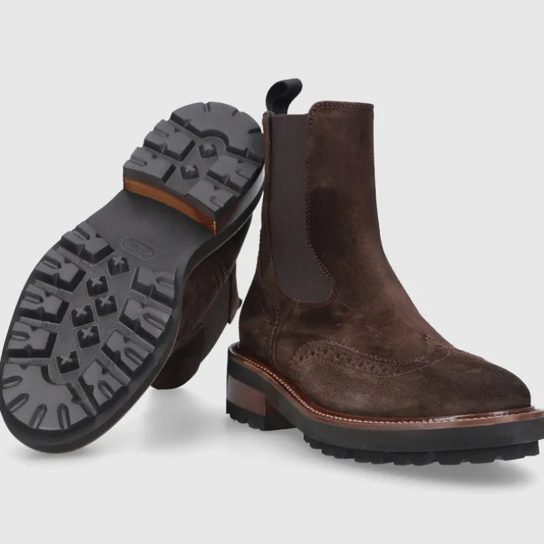 EN AVANT Damen Chelsea Boots 446-24 Veloursleder