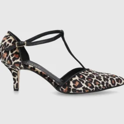 EN AVANT Damen Pumps DE2413 Samt Leomuster