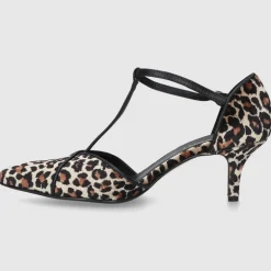 EN AVANT Damen Pumps DE2413 Samt Leomuster