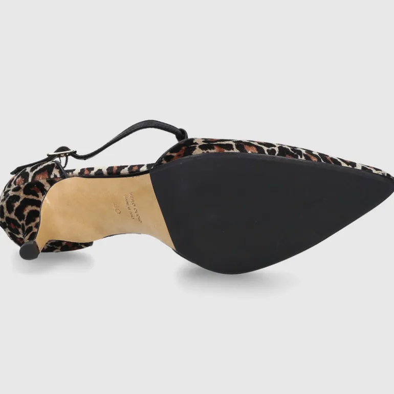 EN AVANT Damen Pumps DE2413 Samt Leomuster