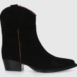 EN AVANT Damen Stiefeletten 3901 Veloursleder schwarz-kombi