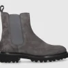EN AVANT Damen Stiefeletten D0600003-417 Veloursleder grau