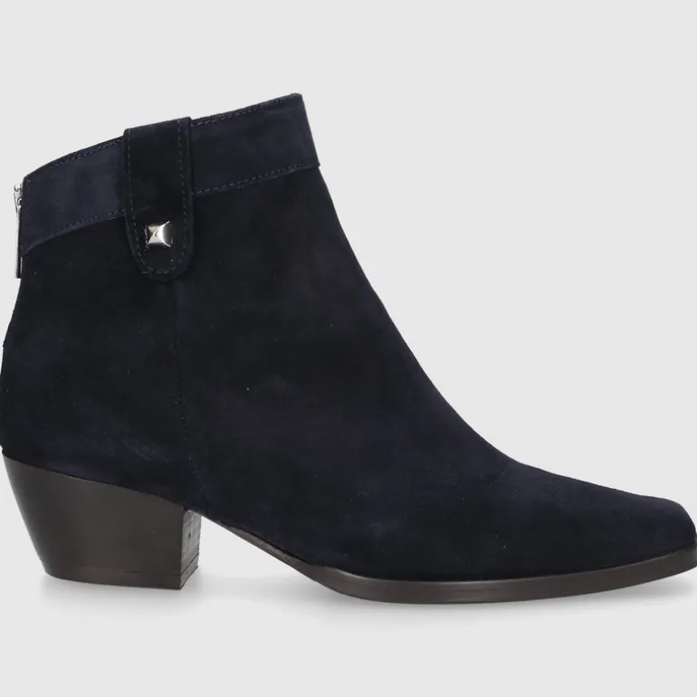 EN AVANT Damen Stiefeletten TR2409 Veloursleder blau