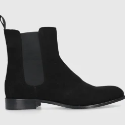 EN AVANT Damen Stiefeletten D0600003-311 Veloursleder schwarz