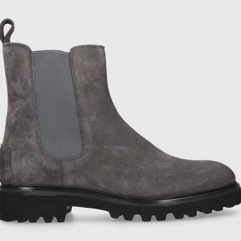 EN AVANT Damen Stiefeletten D0600003-417 Veloursleder grau