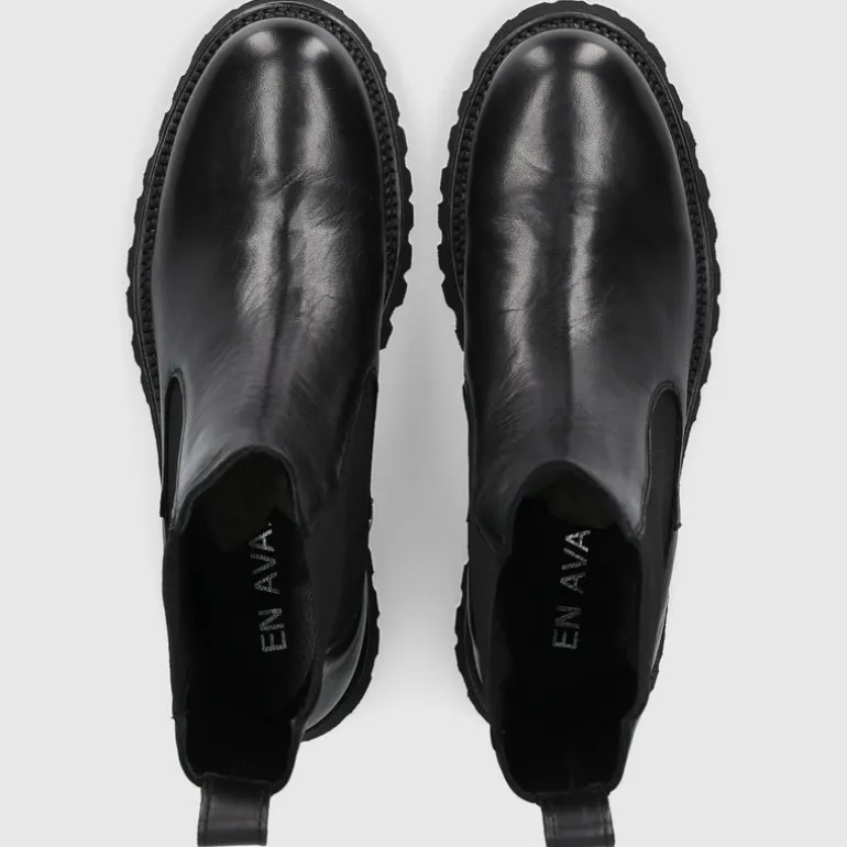 EN AVANT Damen Stiefeletten GLAMOUR Kalbsleder schwarz