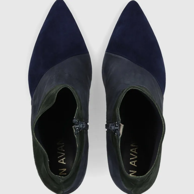 EN AVANT Damen Stiefeletten TR1672 Veloursleder blau-kombi