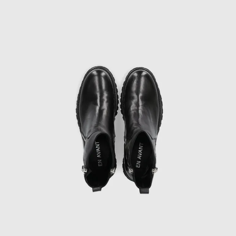 EN AVANT Damen Stiefeletten C176 Kalbsleder schwarz