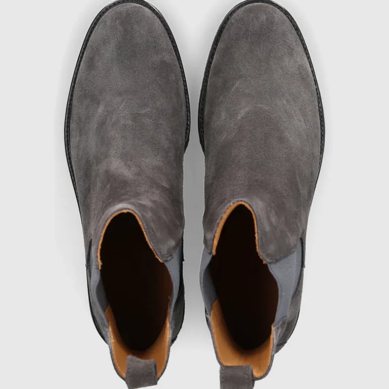 EN AVANT Damen Stiefeletten D0600003-417 Veloursleder grau