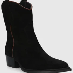 EN AVANT Damen Stiefeletten 3901 Veloursleder schwarz-kombi