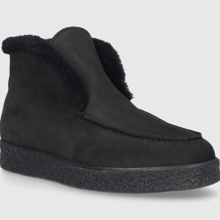EN AVANT Damen Stiefeletten D0320006-618 Nubukleder schwarz