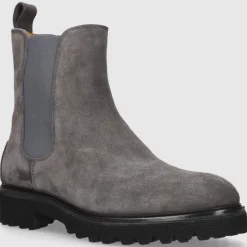 EN AVANT Damen Stiefeletten D0600003-417 Veloursleder grau