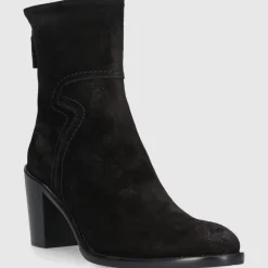 EN AVANT Damen Stiefeletten 706-03 Veloursleder schwarz