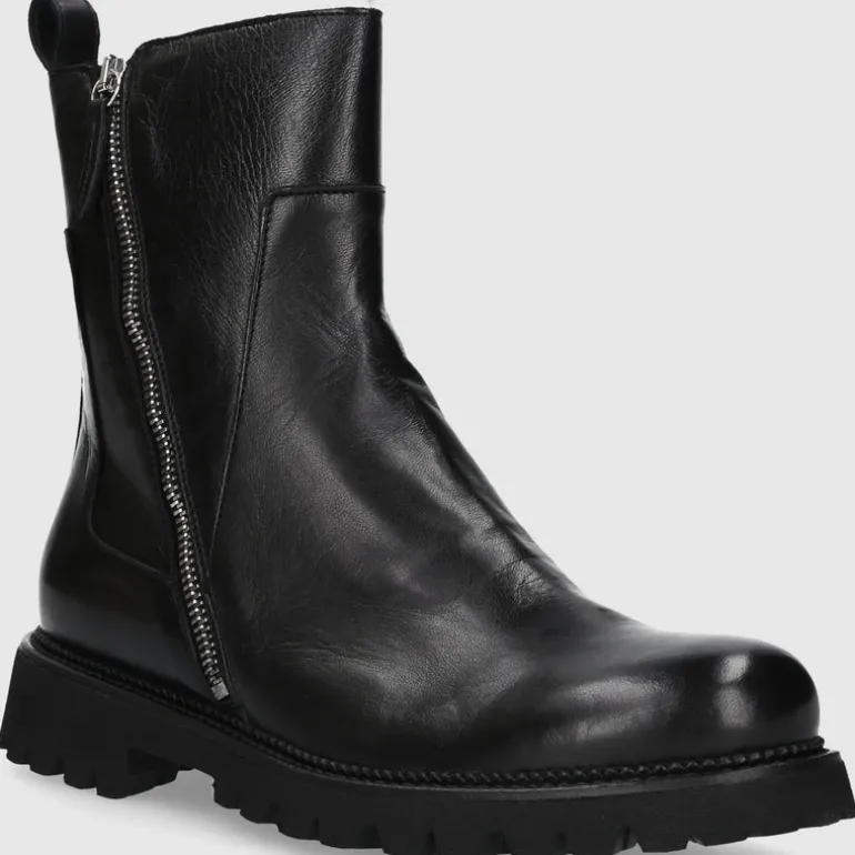 EN AVANT Damen Stiefeletten C176 Kalbsleder schwarz