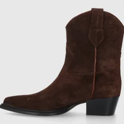 EN AVANT Damen Stiefeletten 3901 Veloursleder braun-kombi