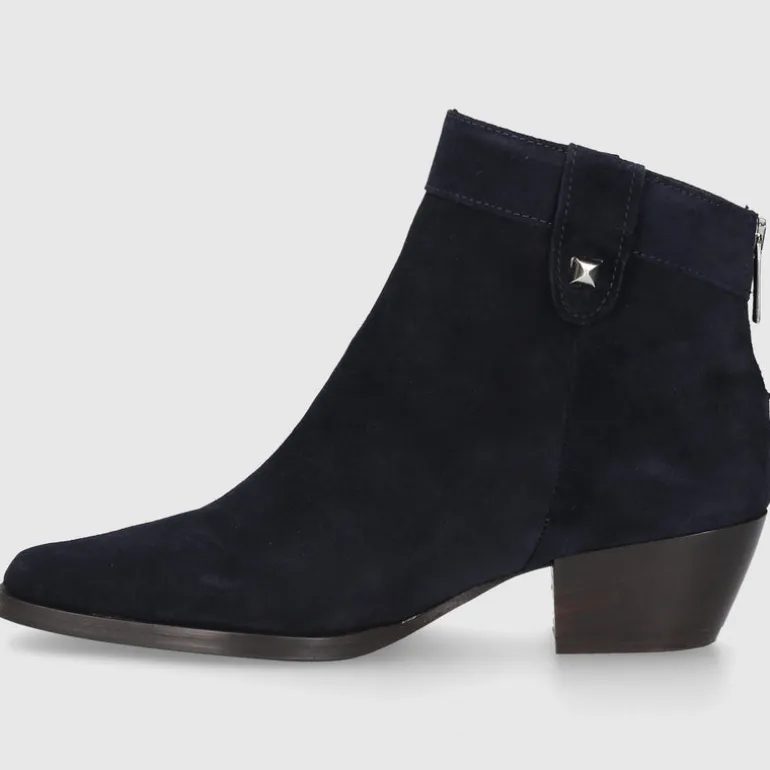 EN AVANT Damen Stiefeletten TR2409 Veloursleder blau