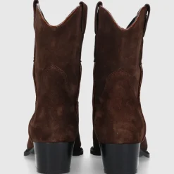 EN AVANT Damen Stiefeletten 3901 Veloursleder braun-kombi