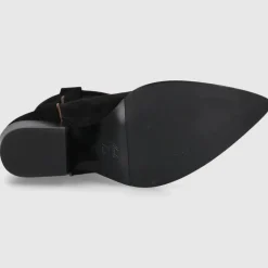 EN AVANT Damen Stiefeletten 3901 Veloursleder schwarz-kombi