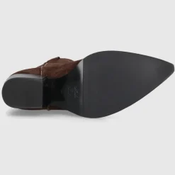 EN AVANT Damen Stiefeletten 3901 Veloursleder braun-kombi