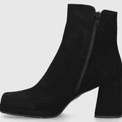EN AVANT Damen Stiefelletten TL68 Veloursleder schwarz