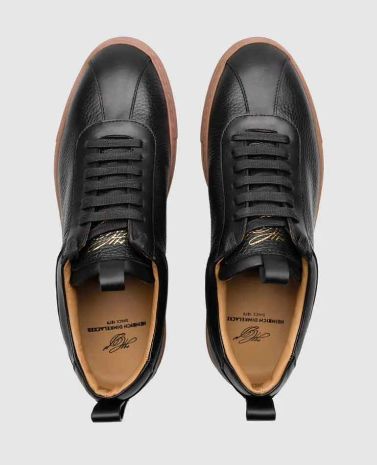 Heinrich Dinkelacker Herren Turin Sneaker T - Schwarz