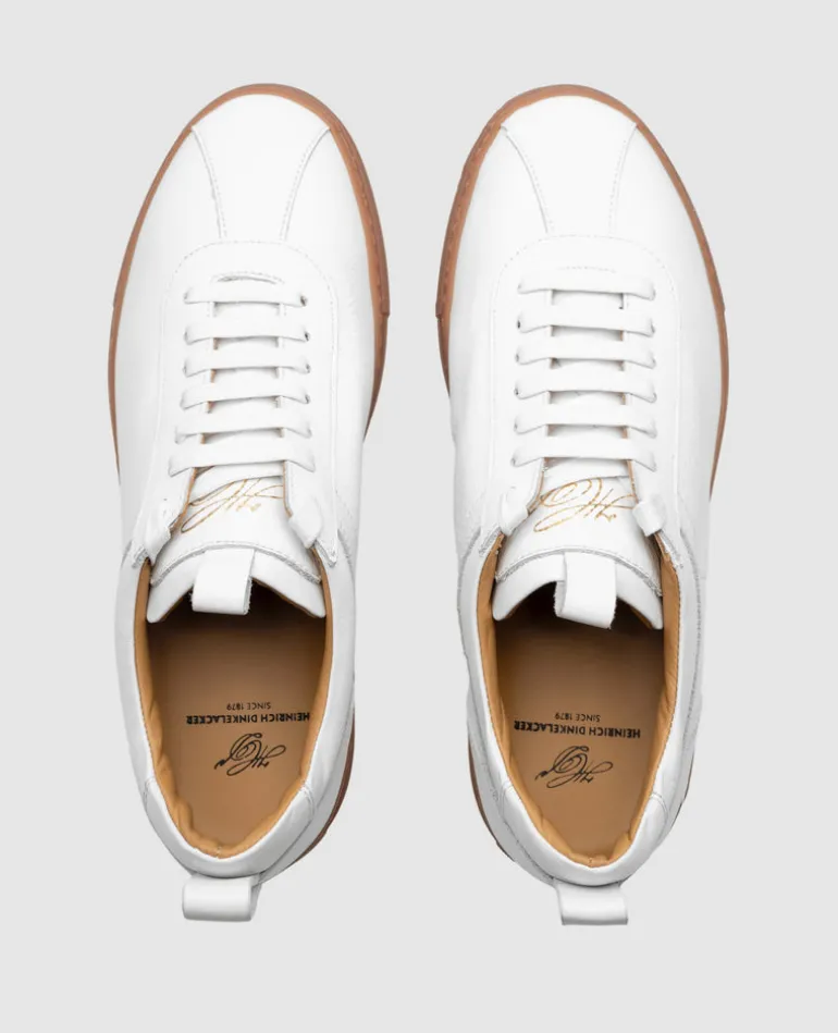 Heinrich Dinkelacker Herren Turin Sneaker T - Weiß