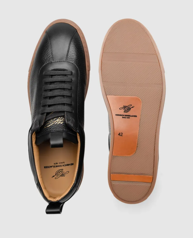 Heinrich Dinkelacker Herren Turin Sneaker T - Schwarz