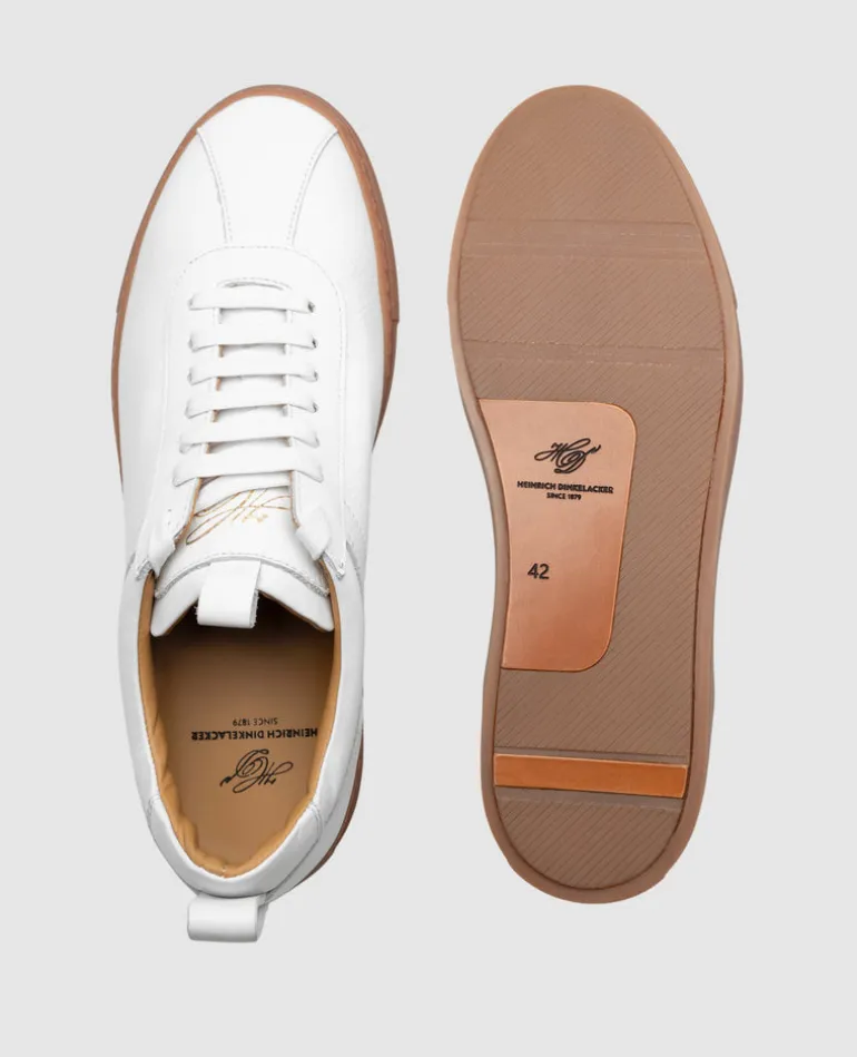 Heinrich Dinkelacker Herren Turin Sneaker T - Weiß