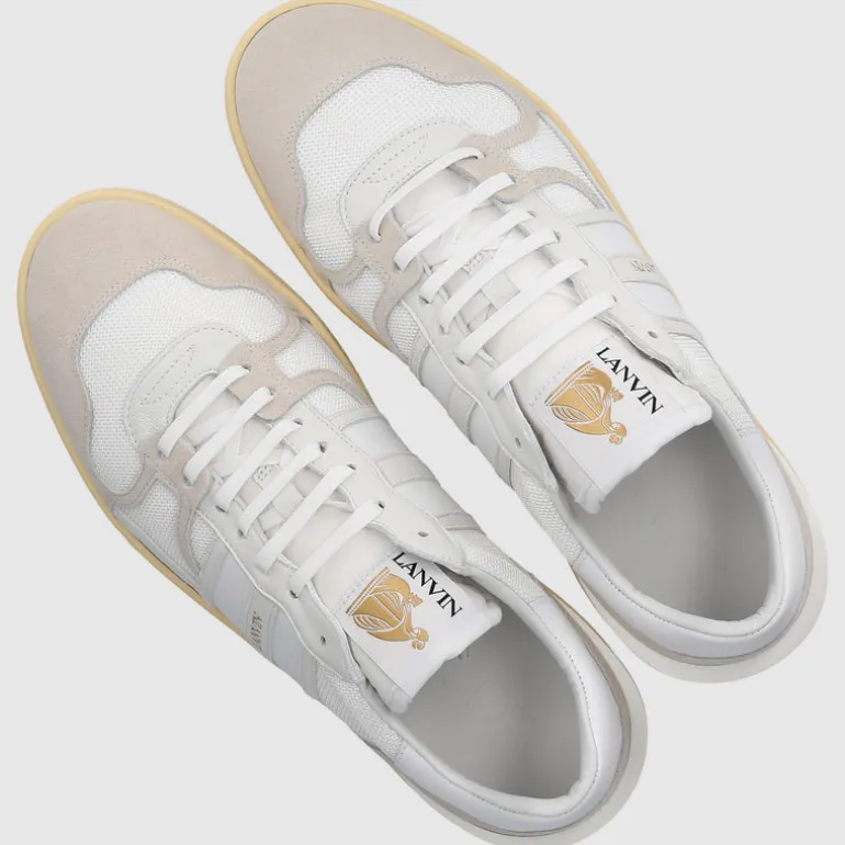 Lanvin Herren Sneaker low MESH CLAY Veloursleder
