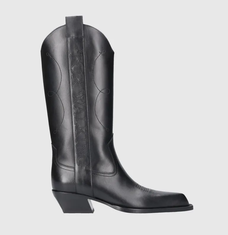 Off-White Damen Stiefeletten FOR WALKING TEXAN Kalbsleder