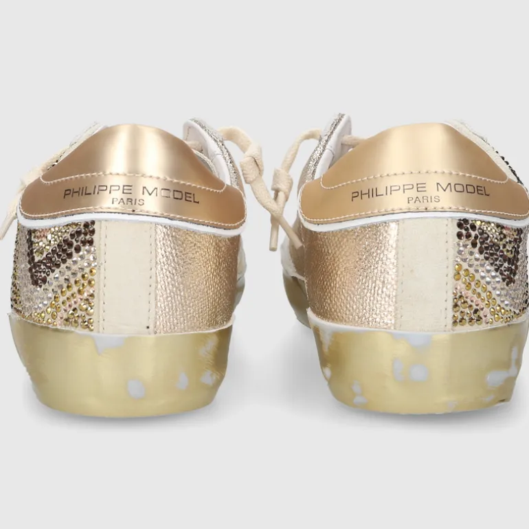 Philippe Model Damen SNEAKER PRLD BEIGE-GOLD